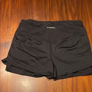 Calia Women's Black 2 in 1 Compression Athletic Shorts